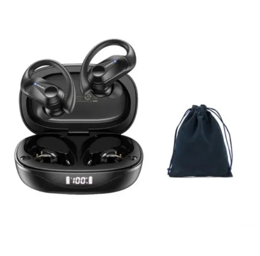 Fone Bluetooth Lenovo ThinkPlus LP75 | Esportivo com Gancho de Orelha, Display LED