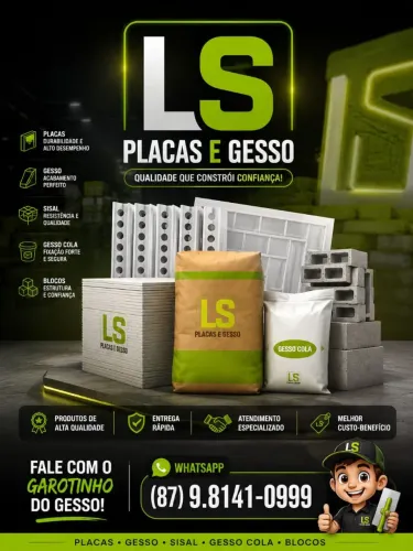 Empresa de fabricação..gesso e placas 