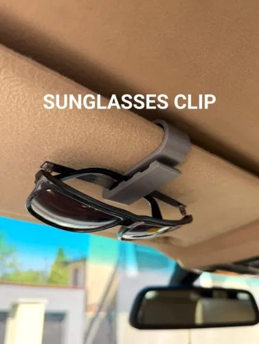 Suporte de Óculos para Quebra-Sol de Carro - Resistente ao Calor