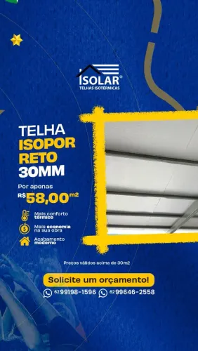Telhas metálicas e isotérmicas