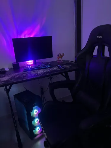 SETUP GAMER COMPLETO! PC Ryzen 5 4600G + Monitor + Cadeira + Mesa