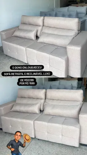Sofá Retrátil e Reclinável - Direto da fábrica com Entrega gratuita