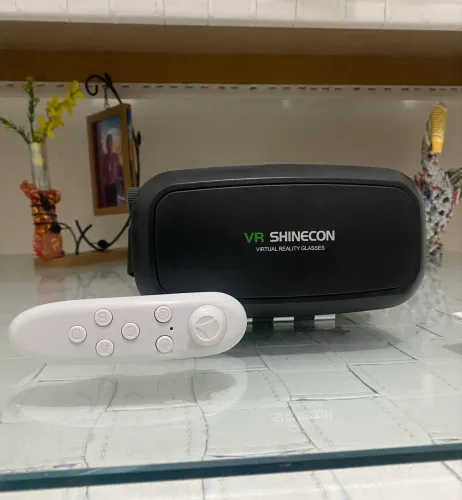 Óculos de Realidade Virtual VR Shinecon + Controle Bluetooth - Excelente Estado