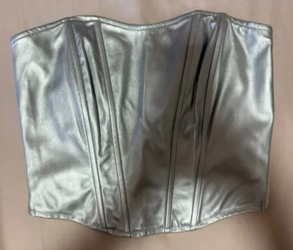 Corset Prata Metalizado PP