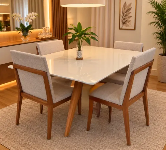 Mesa maravilhosa 1,60x0,90+ 04 cadeiras Dunelli