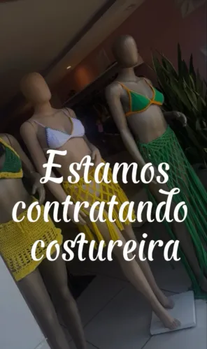 Costureira de moda praia