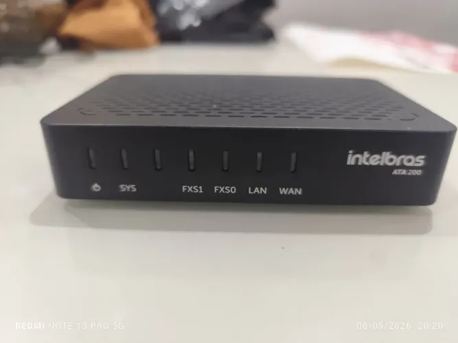 Adaptador Ip Ata 200 Telefones Voip Identificaçao Intelbras