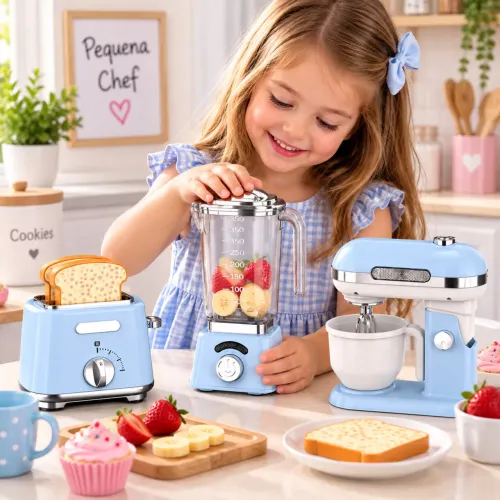 Brinquedo Cozinha Infantil 3 Peças Luz Som Faz de Conta