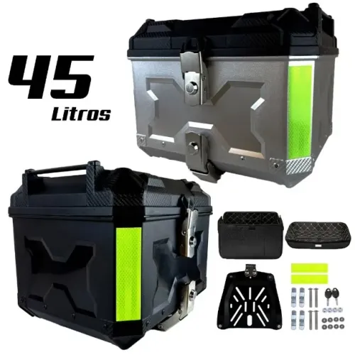 Achadinho Premium! Baú Moto 45 Litros - Universal com Trava e Alta Durabilidade