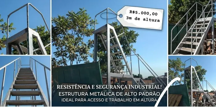 Escada de metal<br>a<br>*R$5.000,00*