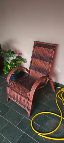 Cadeira para uso externo fibra de junco sintética (nova)