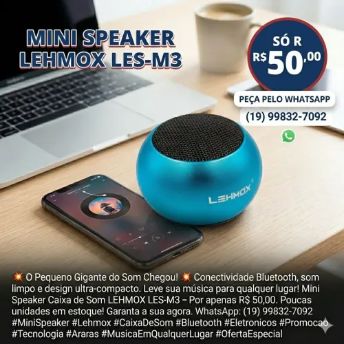 Mini caixa de som bluetooth 