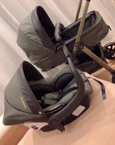 Carrinho Moisés + bebê conforto Galzerano