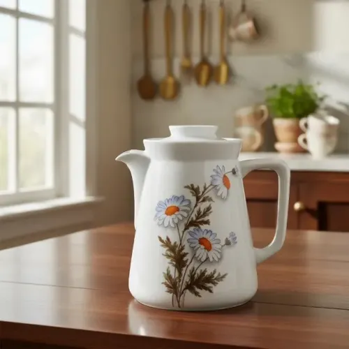 Bule Em Porcelana Real Refratária Colorama Direto Ao Fogo # (Usado)