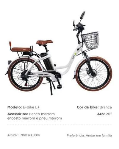 Bike Elétrica LEV L PLUS Excelente com Nota Fiscal