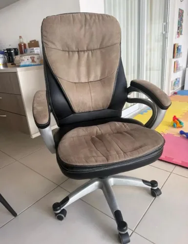 Cadeira Presidente Ergonômica Giratória Reclinável 180° - Blue Waves