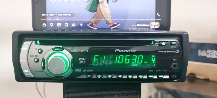 Radio Cd Pioneer Deh-2950MP Com Bluetooth e Led
