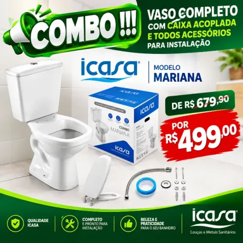 Combo Vaso Sanitario Icasa modelo Mariana