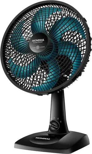 Ventilador de Mesa 30cm Super Power, Preto/Azul Petróleo, 60W, 110V - VSP-30-AP