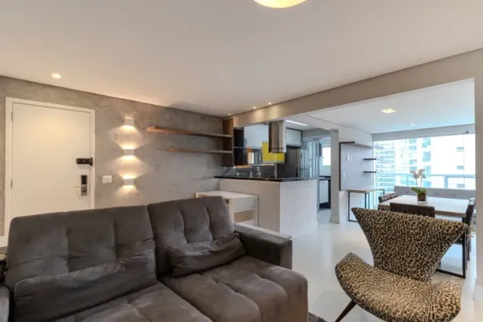 Apartamento à Venda No Brooklin Com 2 Dormitórios Sendo 1 Suíte e 1 Vaga - Mobiliado
