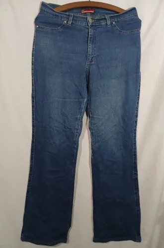 Calça Jeans Shyro's Reta Cós Alto Vintage - Tam 42? #jeansvintage #calcajeans #cinturaalta
