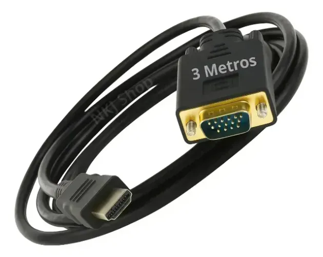 Cabo Adaptador Hdmi Para Vga Conversor Cabo Full Hd 1080p 3 Metro