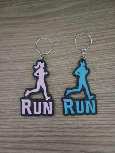 Chaveiros Personalizados 3D Corrida Run