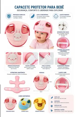 Capacete protetor para bebê 
