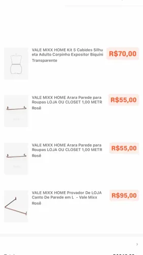 Itens para Loja de Roupas