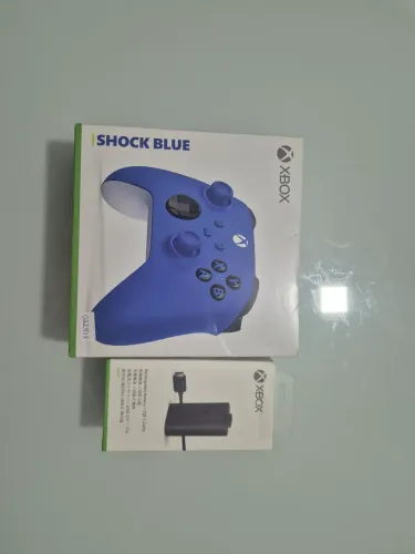 Xbox series s controle azul com a bateria original da xbox