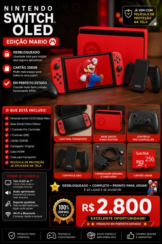 Nintendo Switch Oled - Mario Edition 