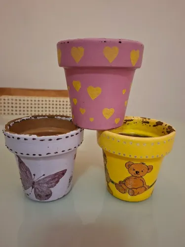 Kit de vaso de barro usado (leia a descrição)
