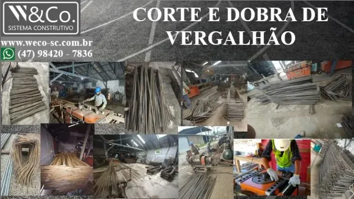 Corte, dobra e montagem de vergalhão