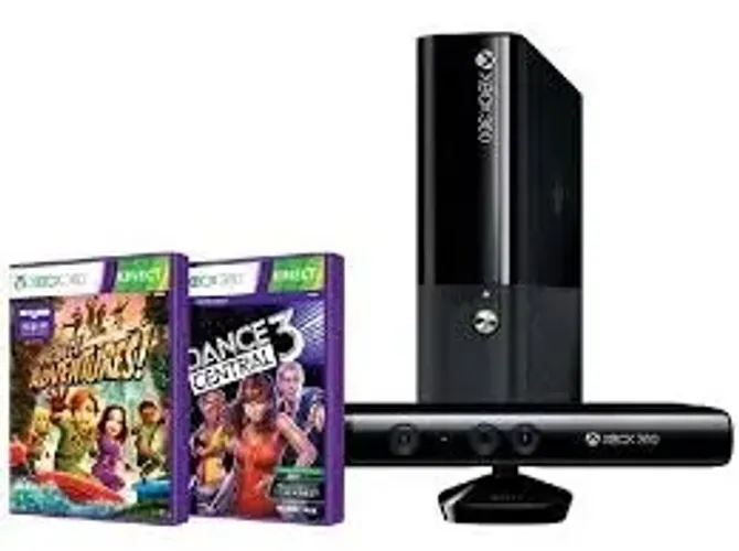 Console Xbox 360 4GB + Kinect Sensor + 3 Jogos + Controle sem fio