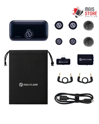 Microfone Hollyland Lark M3 Combo 2TX + 2RX - (Novo/Lacrado)