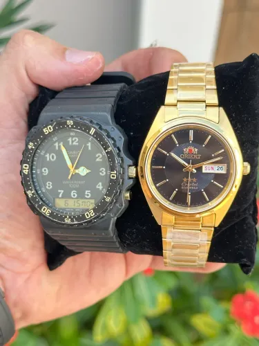 Lote Casio ARW-300 + Orient 3 estrelas novo