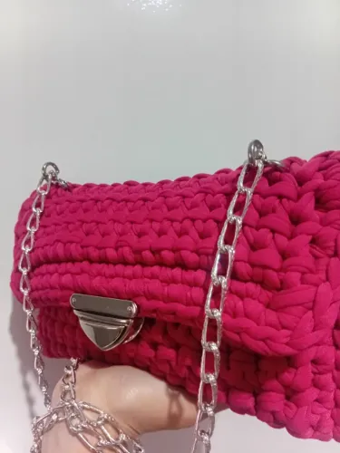 Clutch de Crochê Fúcsia