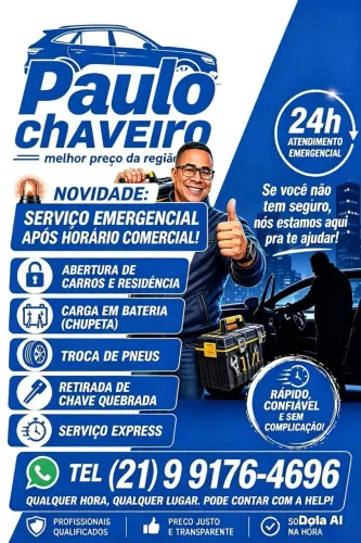 Mecânico apenas para pane de bateria e abertura de auto e resistência 