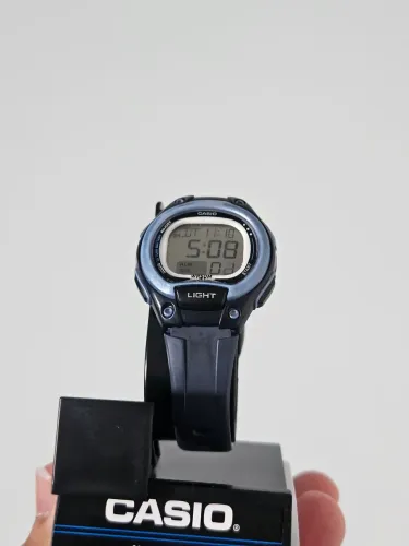 Relógio casio azul com luz e som