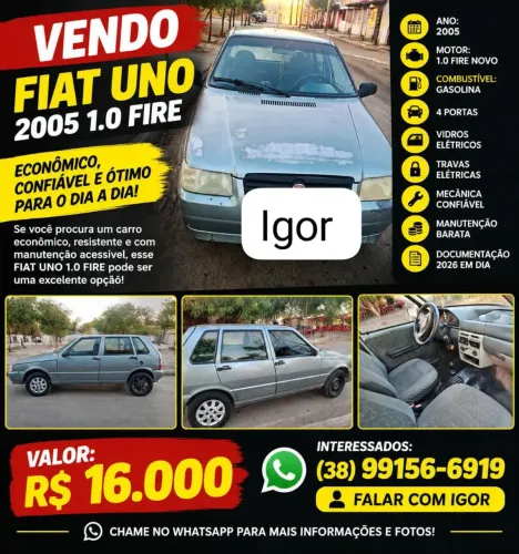 Fiat Uno Mille 1.0 Fire/ F.flex/ Economy 4P 2005