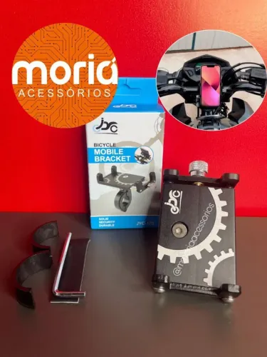 Suporte Celular Moto Bicicleta Alumínio Universal Vermelho