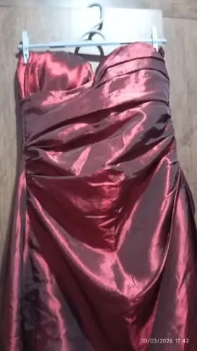 Vestido tafetá feito por costureira 
