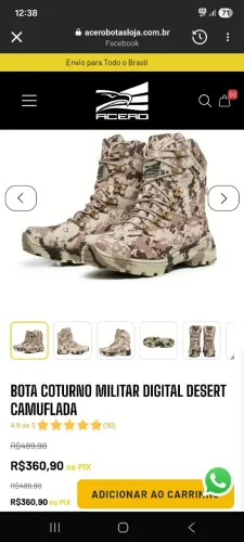 BOTA TÁTICA CAMUFLADA