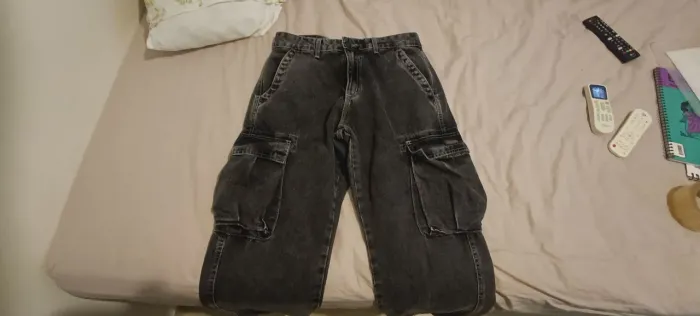 Calça cargo wide leg