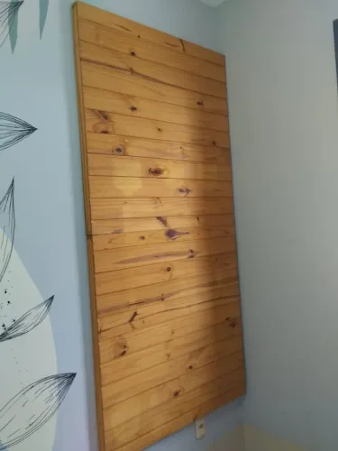 Painel ripado. Decoração e cenário