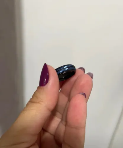 Anel Masculino Tungstênio Azul