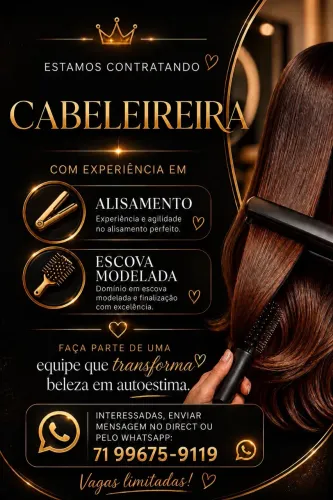 Vaga para Cabeleireira