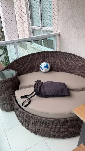 Sofá / Chaise Redonda para Varanda - Fibra Sintética