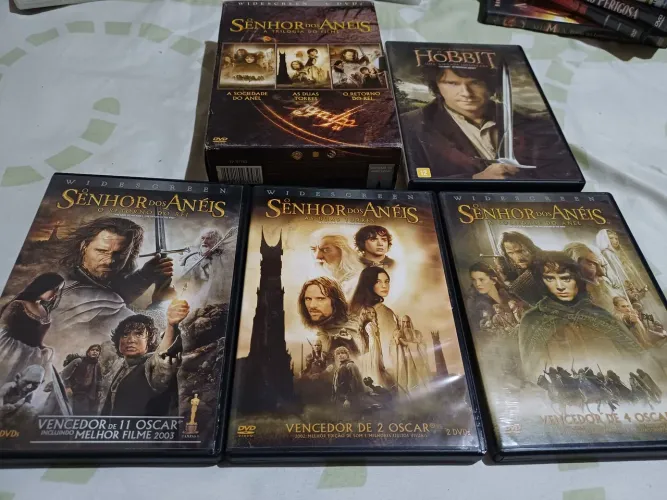 Box senhor dos anéis dvds duplos originais