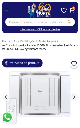 Ar condicionado de janela INVERTER WIFI